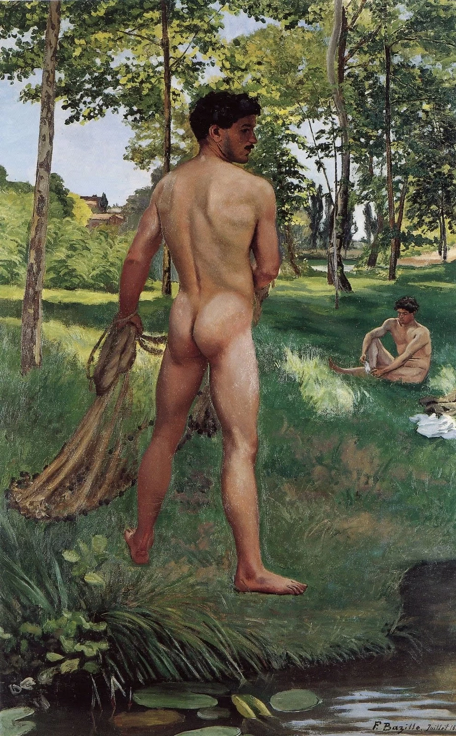 Jean-Frédéric Bazille-56-Pescatore che getta la rete